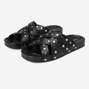 MICHAEL Michael Kors Irene Flat Leather Sandal Size 6.5